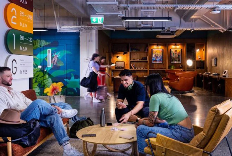 Reception area at Lylo in Auckland
