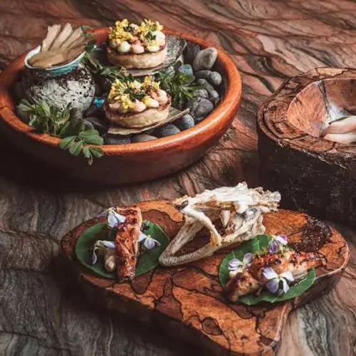 Plates of food at Ahi restaurant