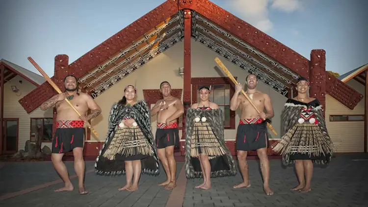 Group perform at Whakarewarewa Maori Village