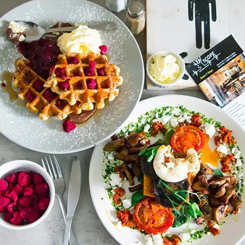 Breakfast food at Scope Cafe