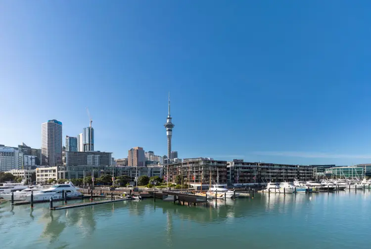 Auckland cityscape and harbour