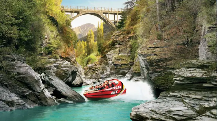 The Shotover jet boat in Queenstown