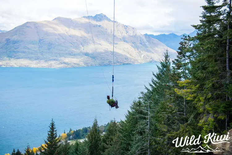 Person bungy jumping in Queenstown