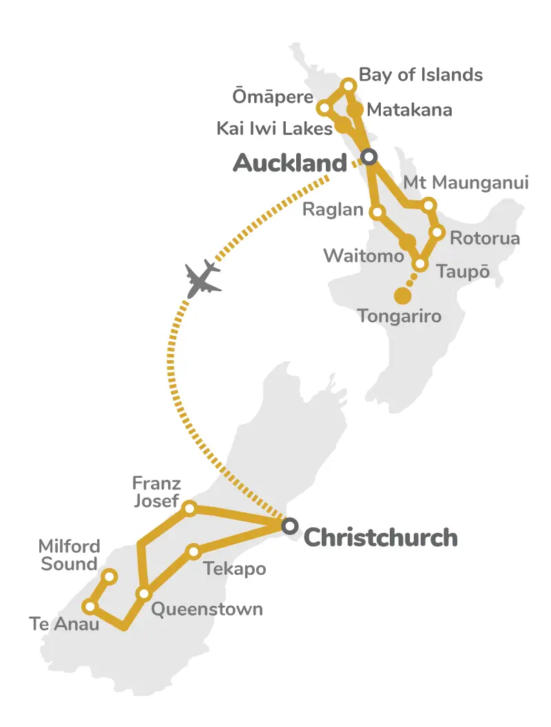 New Zealand Grand Escape Map