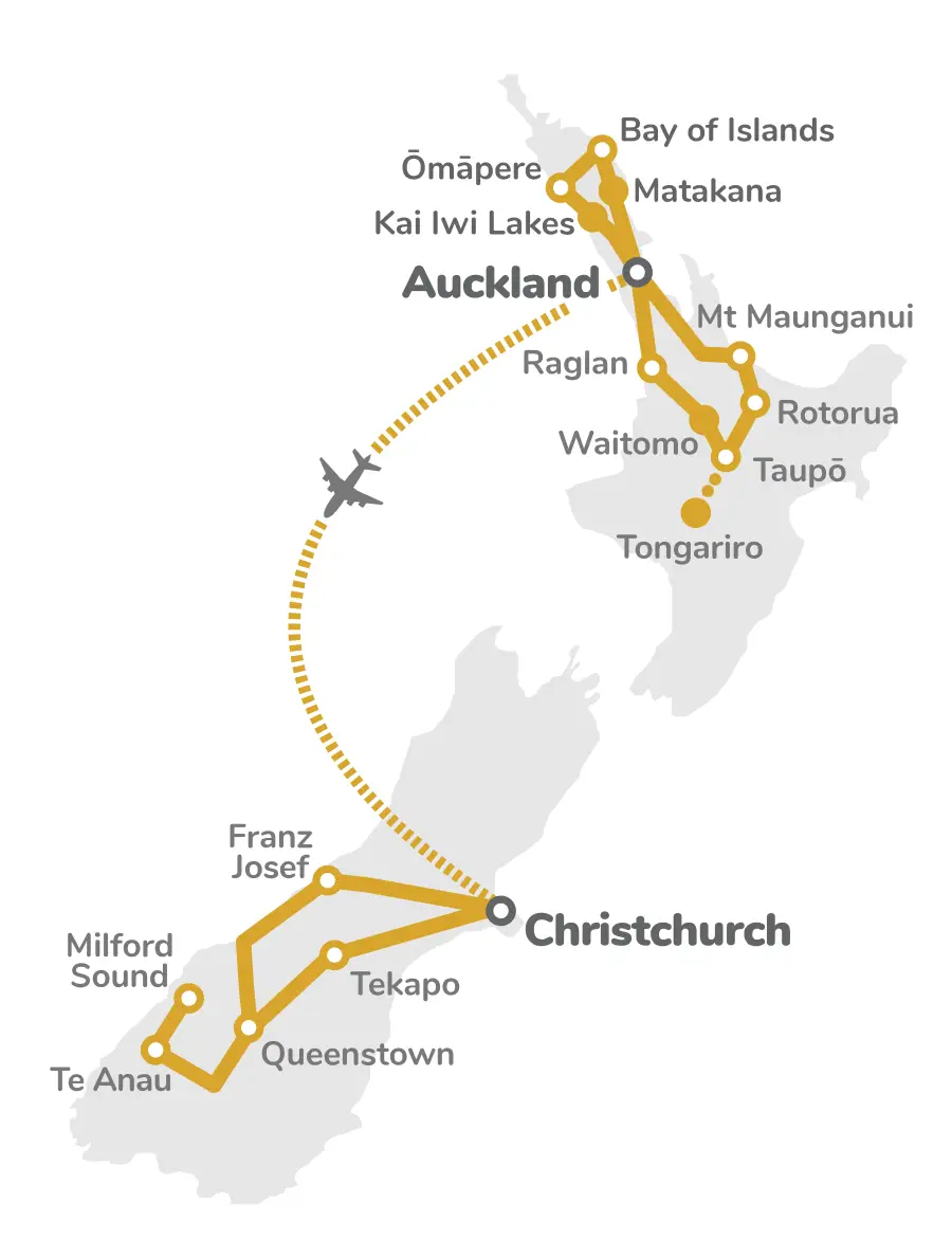 New Zealand Grand Escape Map