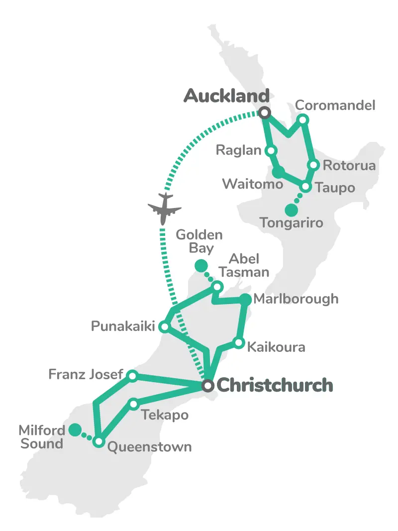 NZ Discovery Route Map