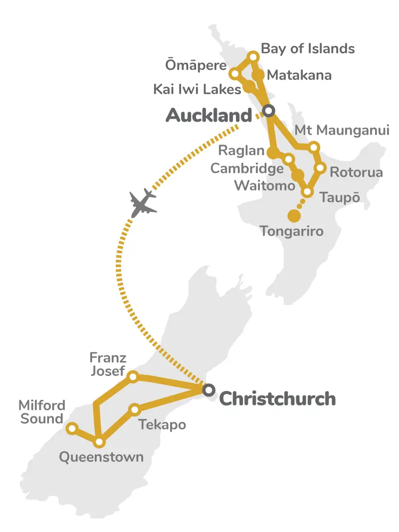 New Zealand Grand Escape Map