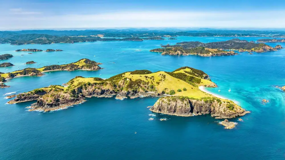 The Bay of Islands in New Zealand