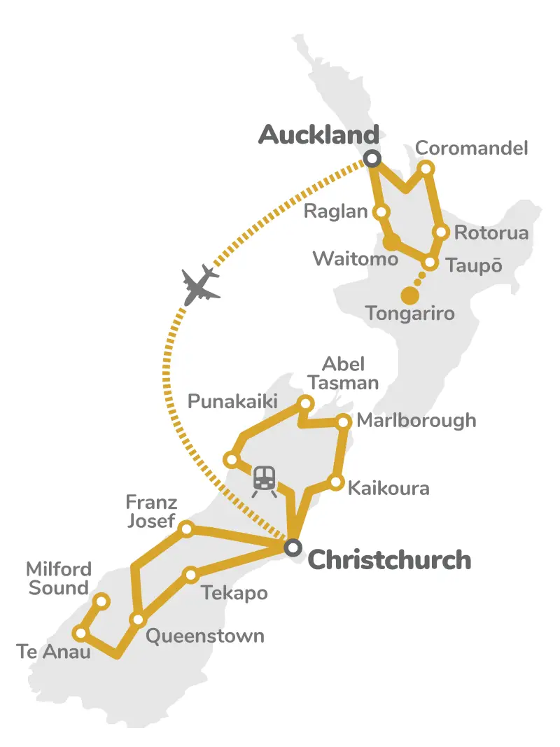 New Zealand Odyssey Route Map