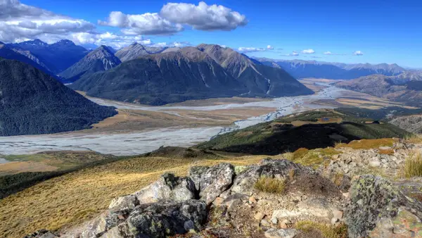 View of Arthurs Pass in New Zealand