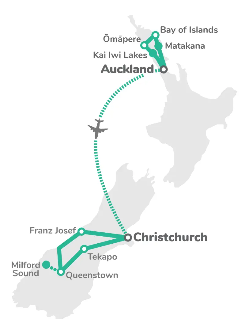 Cape to Fiordland Voyager Map