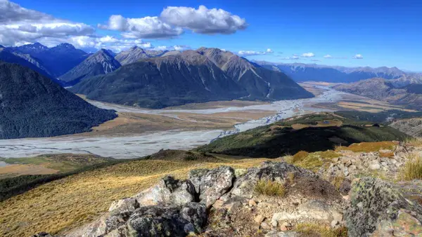 View of Arthurs Pass in New Zealand