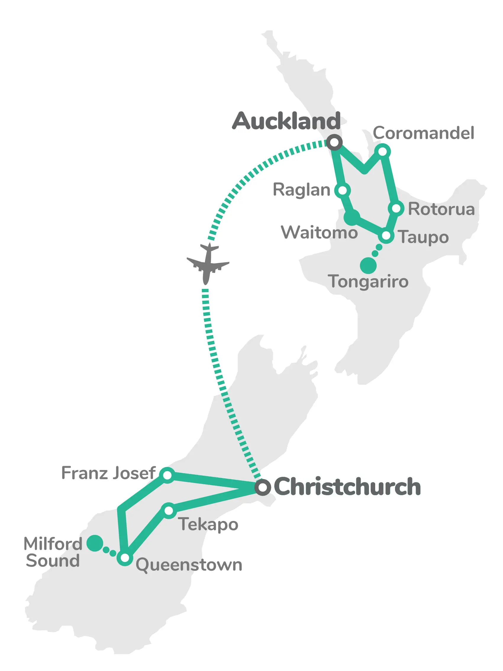 NZ Explorer route map