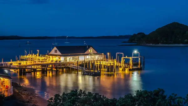 Paihia Wharf at night