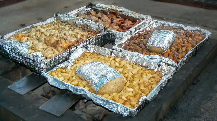 Maori hangi in New Zealand