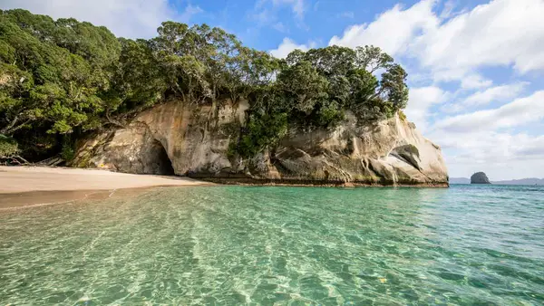 Clear blue water in Cathedral Cover 