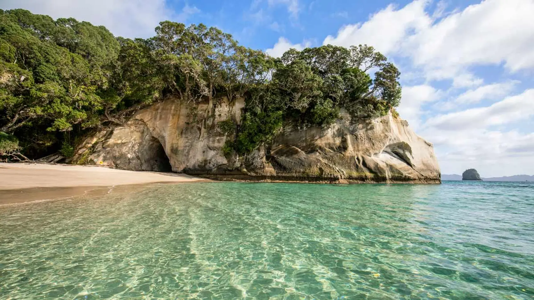 Clear blue water in Cathedral Cover 