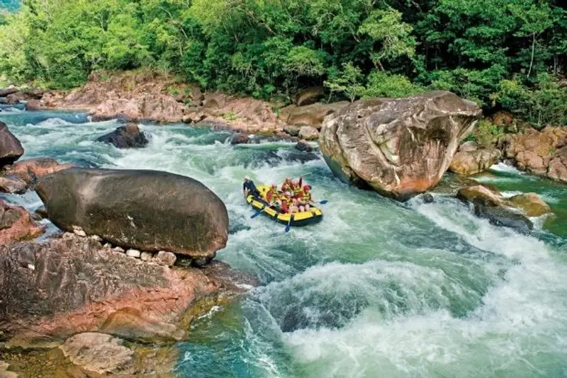 Wild Kiwi guests white water rafting in New Zealand 