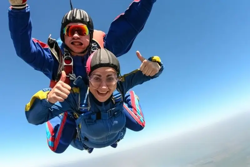 Wild Kiwi guest skydiving in Queenstown