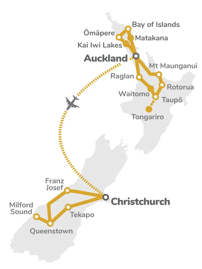 New Zealand Grand Escape Map