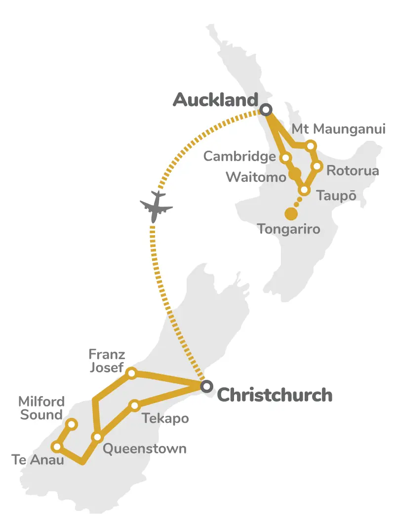 New Zealand Highlights Map