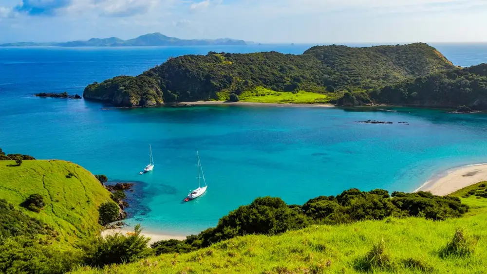 The Bay of Islands in New Zealand