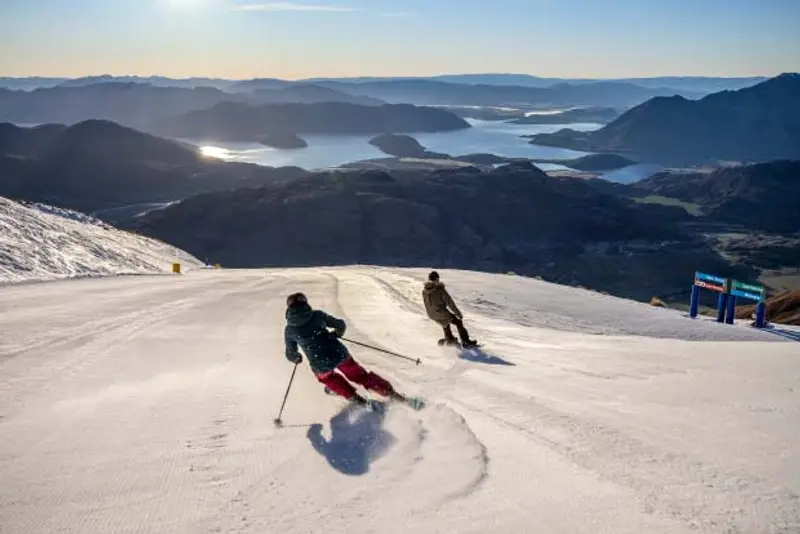 Skiing Treble Cone in New Zealand