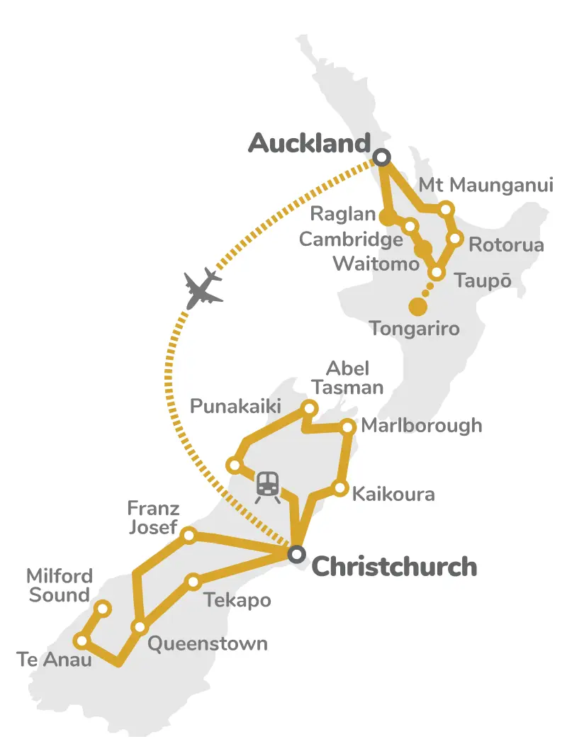 New Zealand Odyssey Route Map