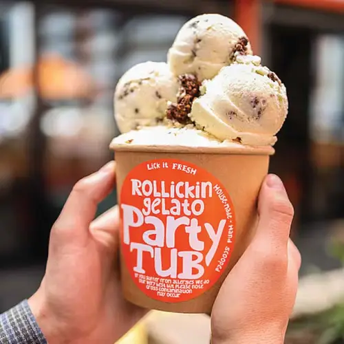 Rollickin Gelato tub of ice cream