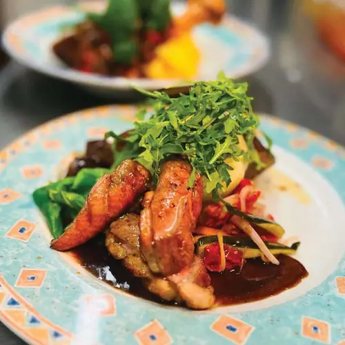 Duck main course at Orca Eatery