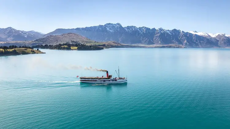 Earnslaw boat cruising on Lake Wakatipu