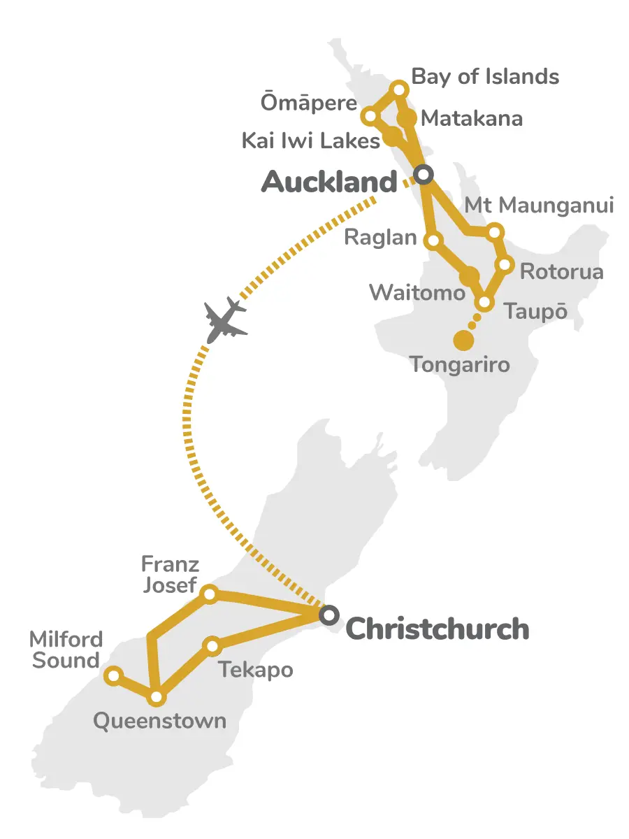 New Zealand Grand Escape Map