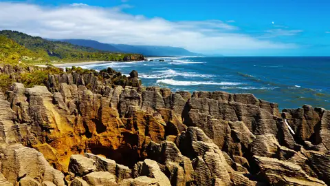 The pancake rocks at Punakaiki