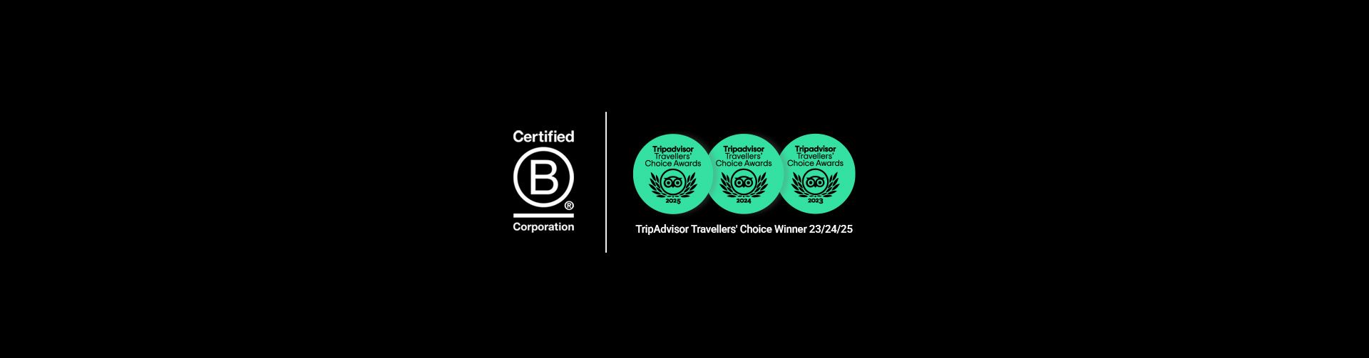 B Corp Logo and TripAdvisor Logos