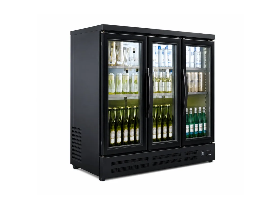 XF30BT black glass-door commercial beer display cabinet