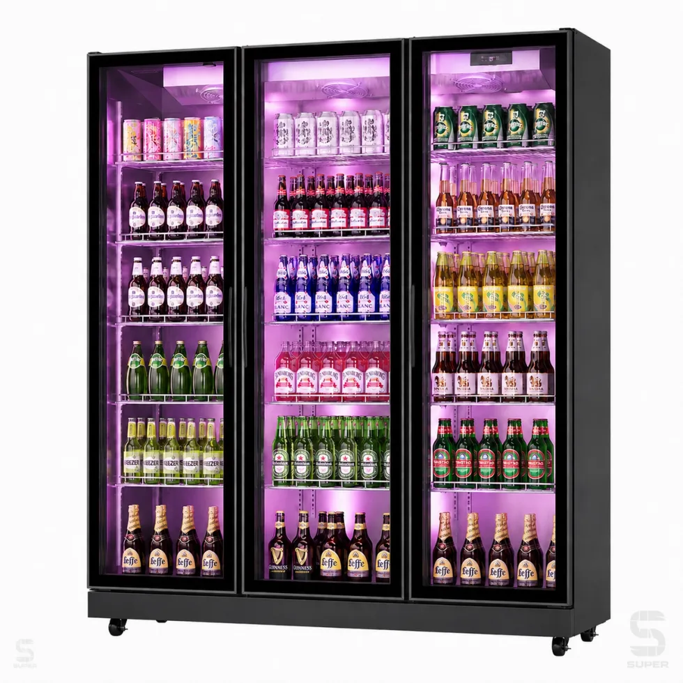 Commercial beer display cabinet for bar and beverage retail projects