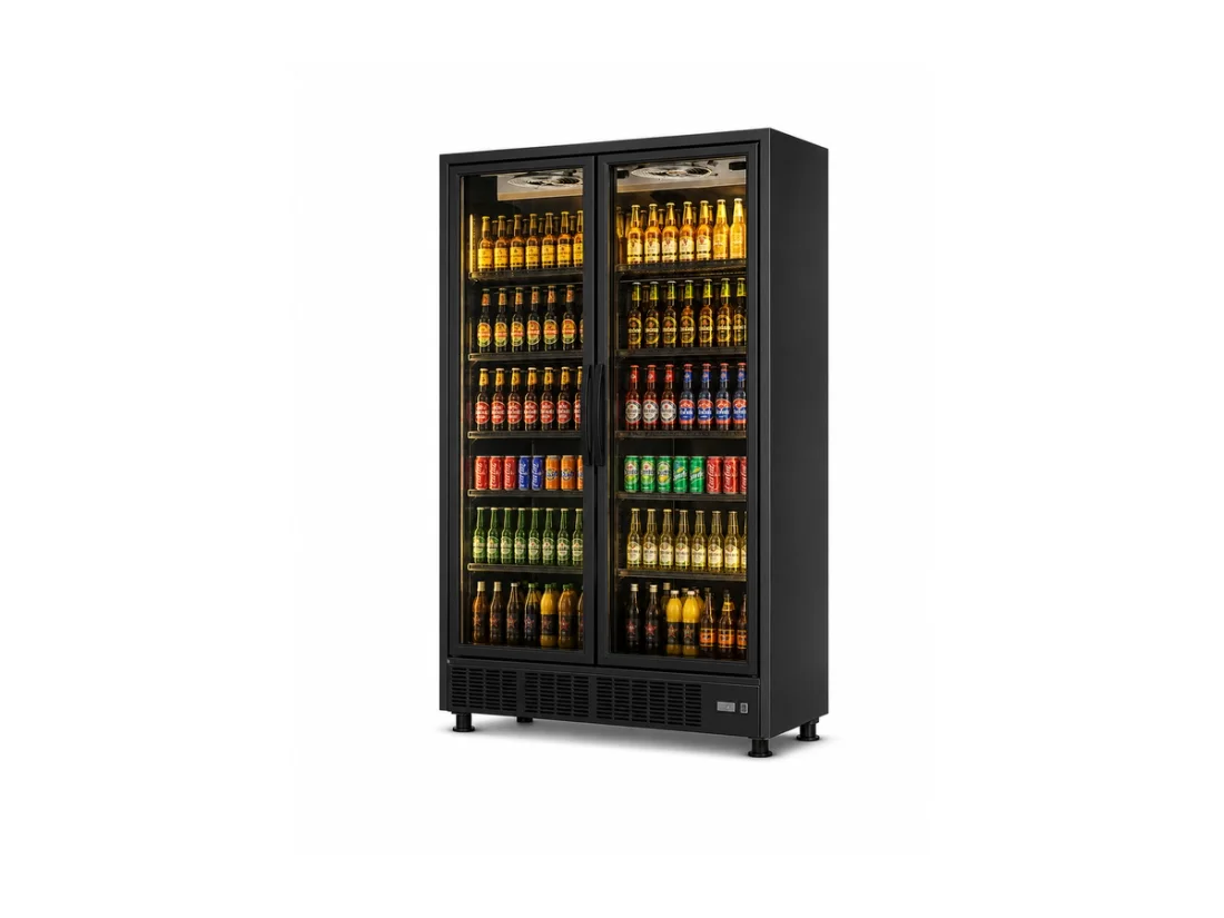XF1180PJ rear-mounted black beverage display refrigerator