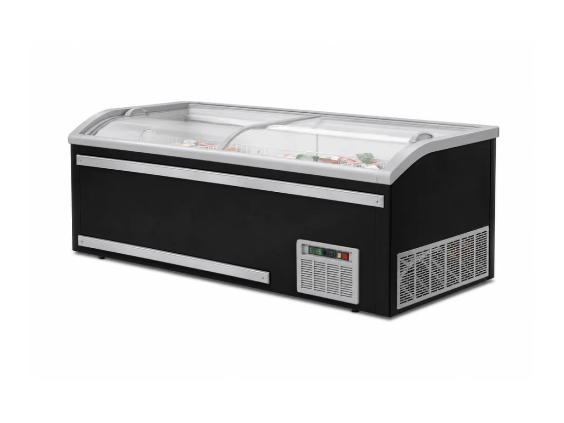 XF-A2500 curved sliding-glass commercial island freezer