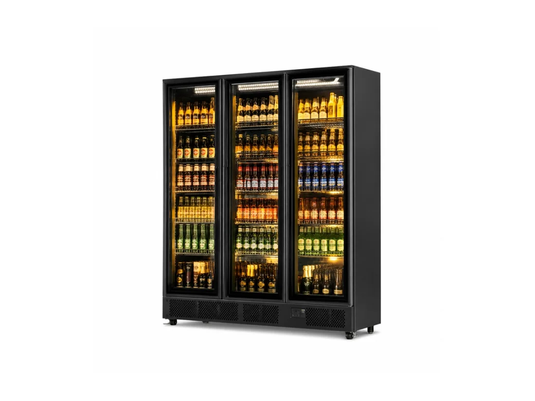XF2220PJ rear-mounted black beverage display refrigerator