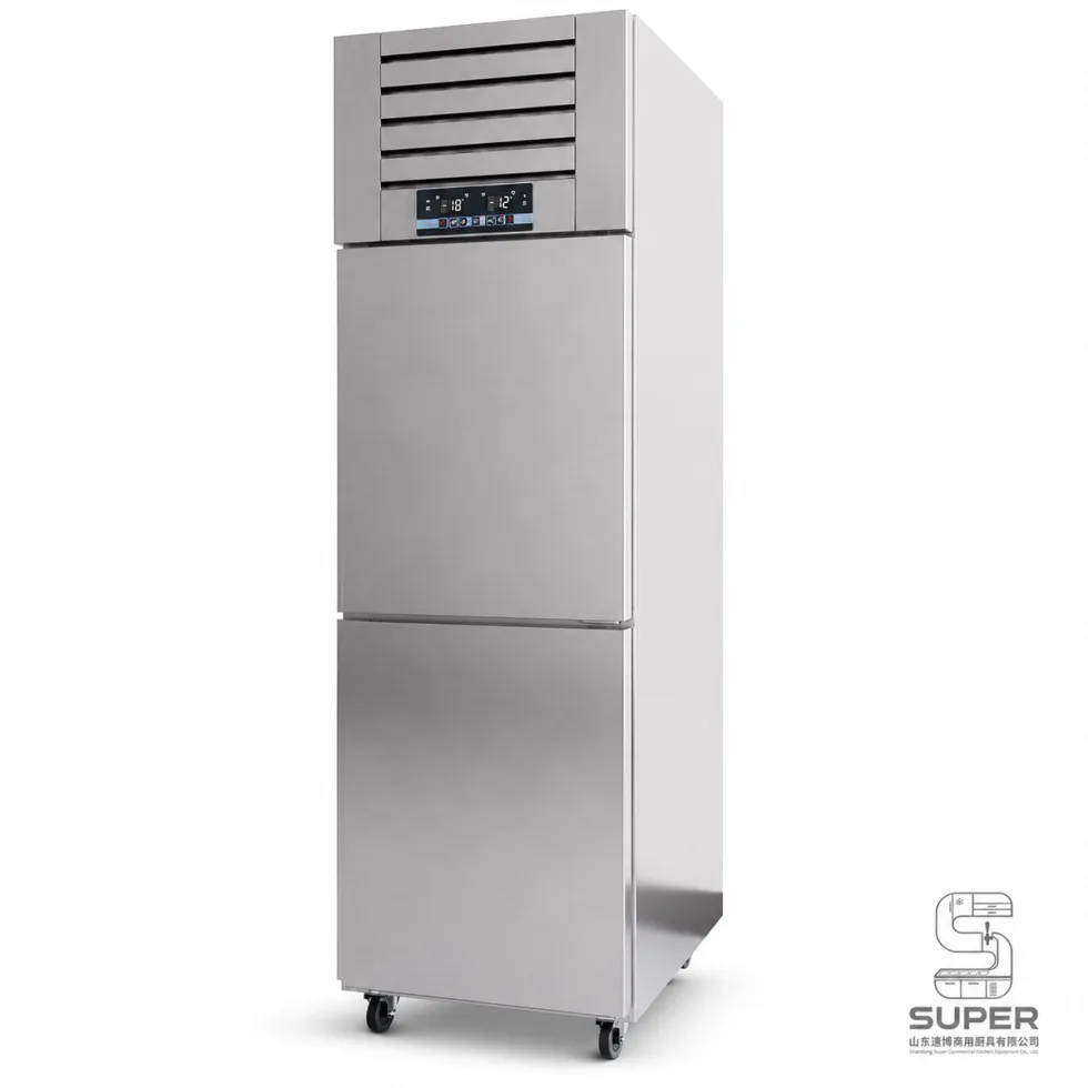 Commercial upright chiller and freezer for restaurant and supermarket storage