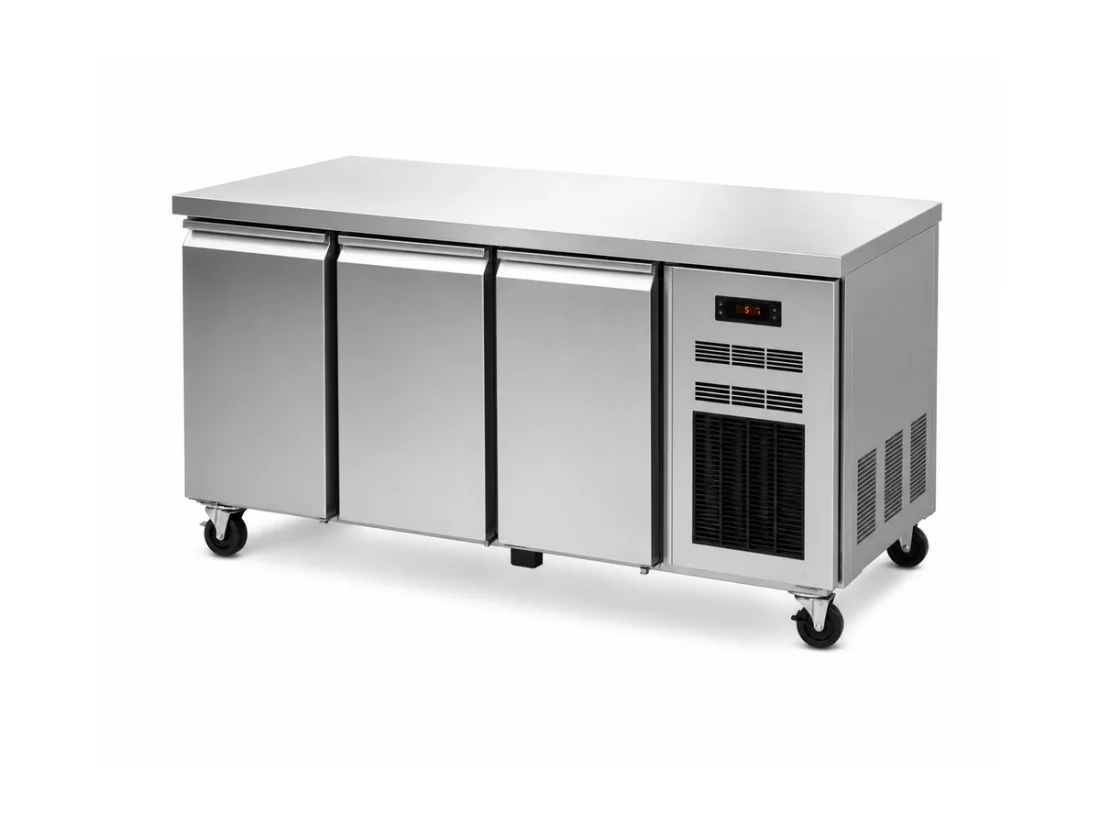XF300LC solid-door stainless steel commercial undercounter refrigerator