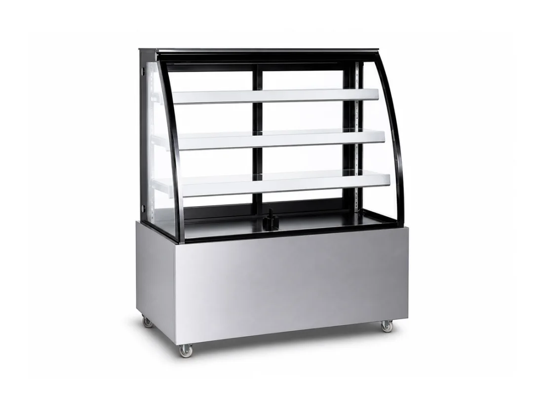 XF-575Y floor-standing curved-glass refrigerated cake showcase