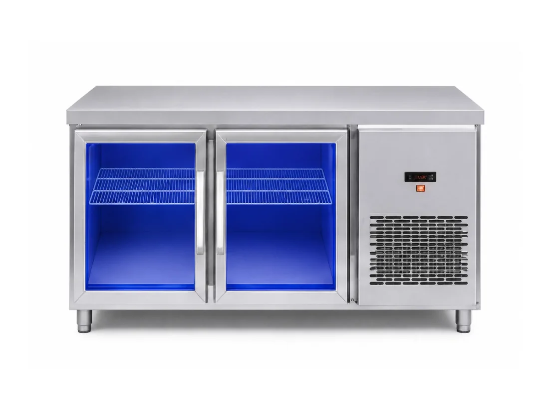 BL blue-light flat-top refrigerated back bar worktable
