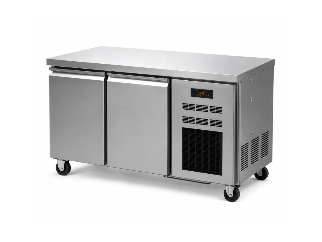 XF200LC solid-door stainless steel commercial undercounter refrigerator