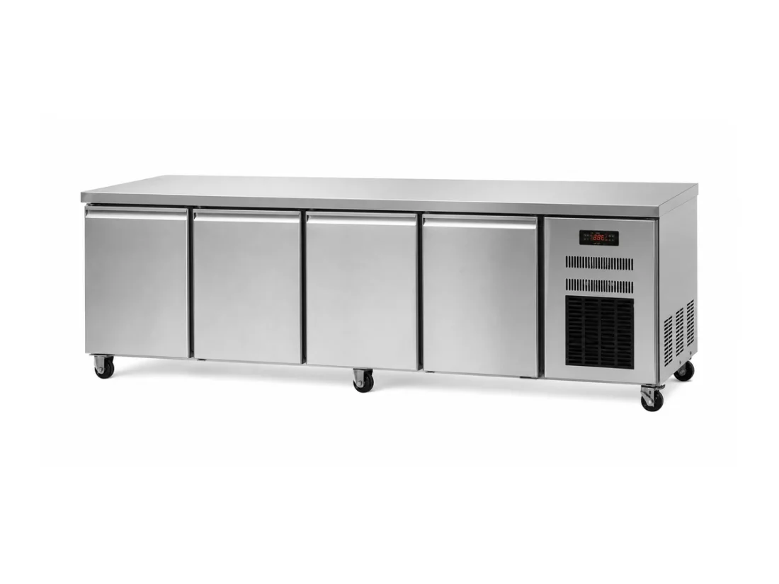 XF400LC solid-door stainless steel commercial undercounter refrigerator