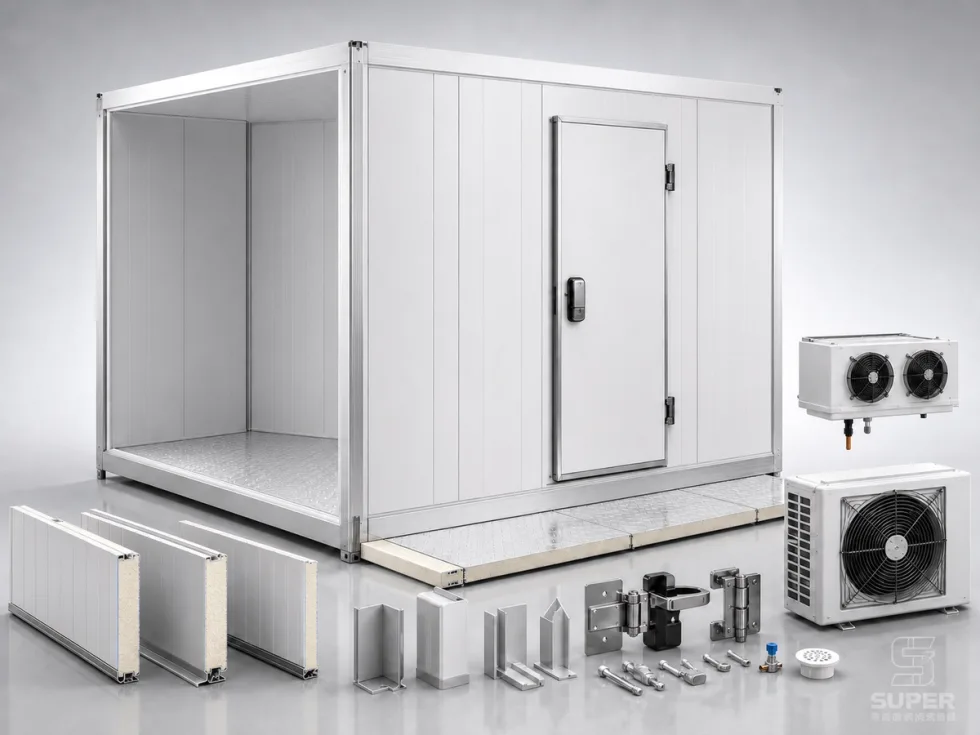 Cold room panels and accessories for commercial refrigerated storage