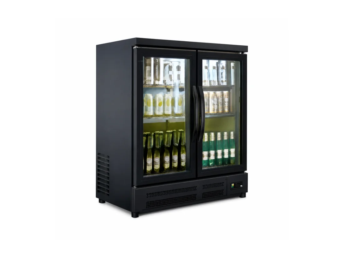 XF20BT black glass-door commercial beer display cabinet