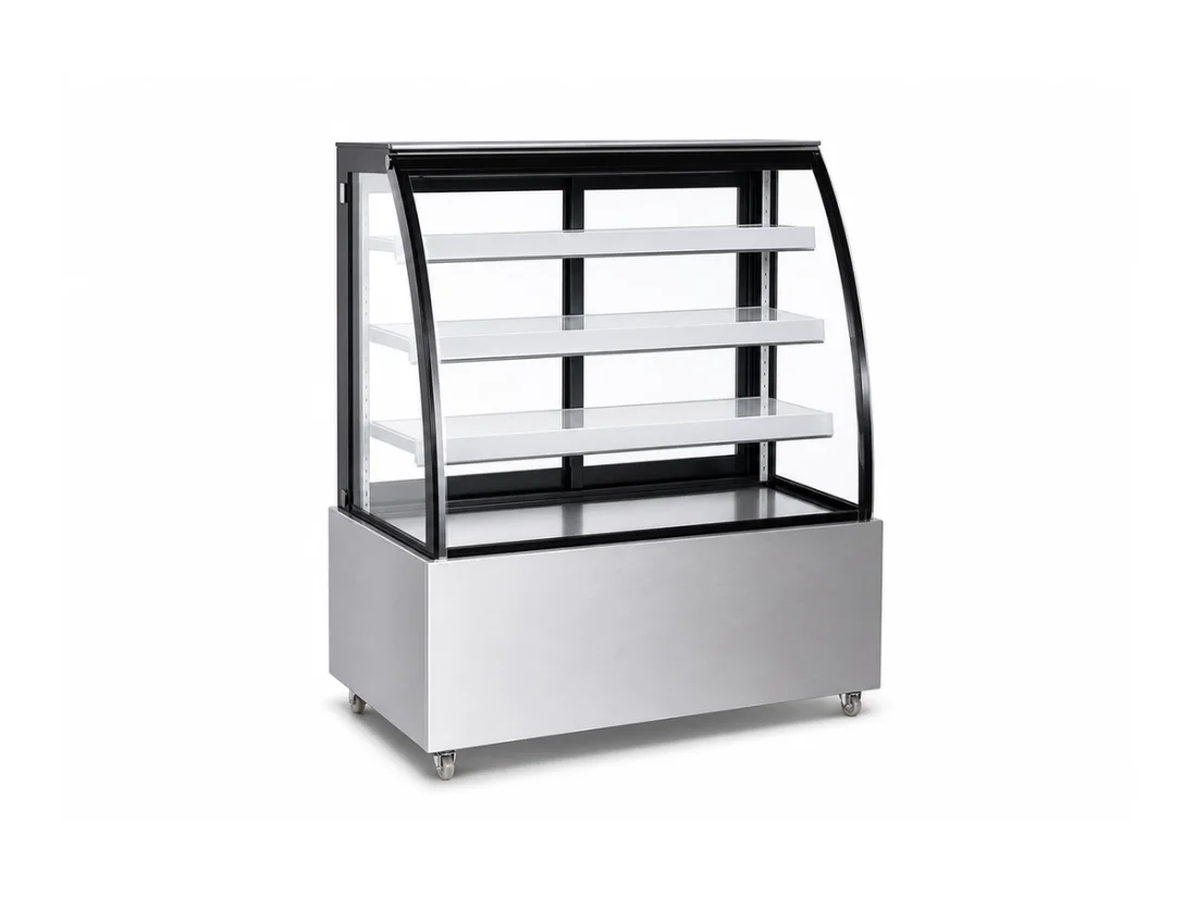 XF-475Y floor-standing curved-glass refrigerated cake showcase