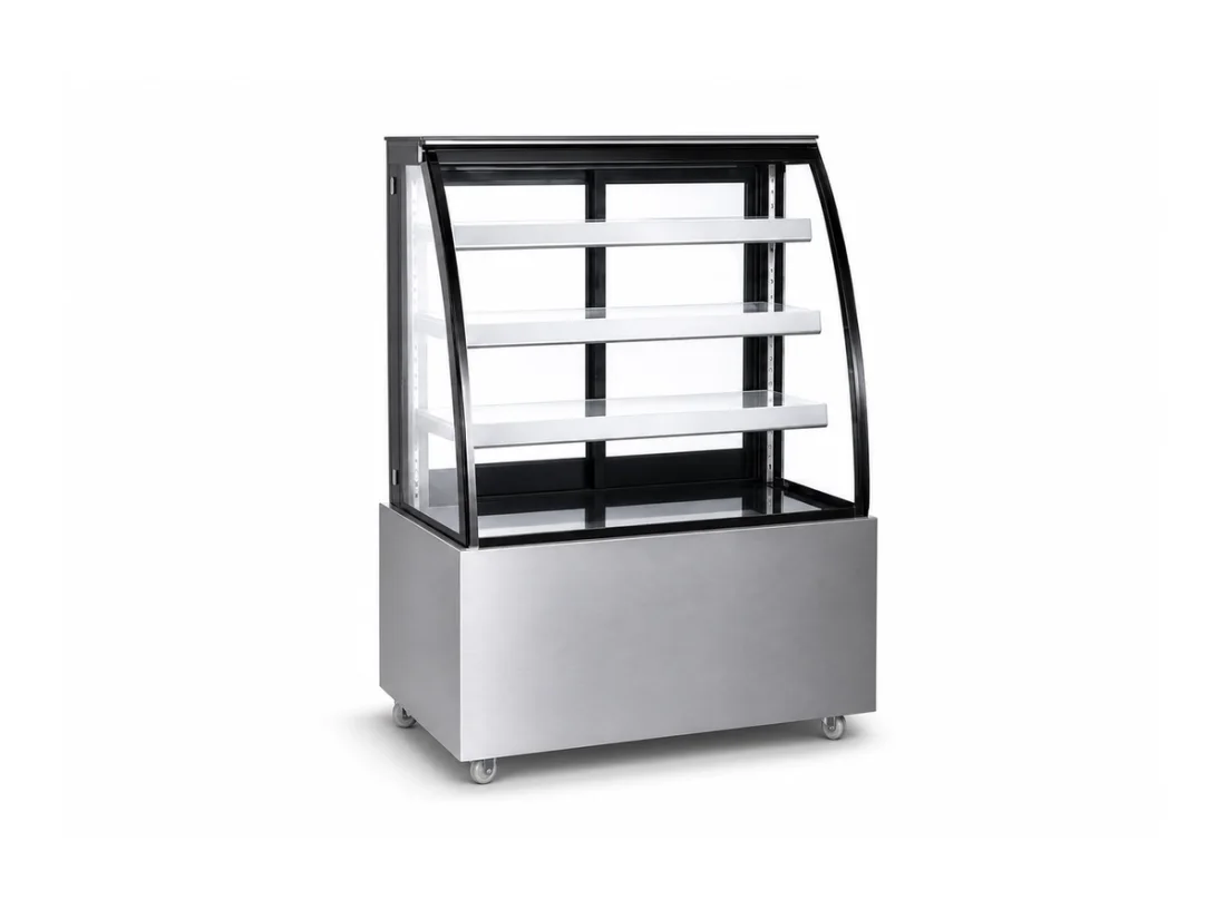 XF-375Y floor-standing curved-glass refrigerated cake showcase