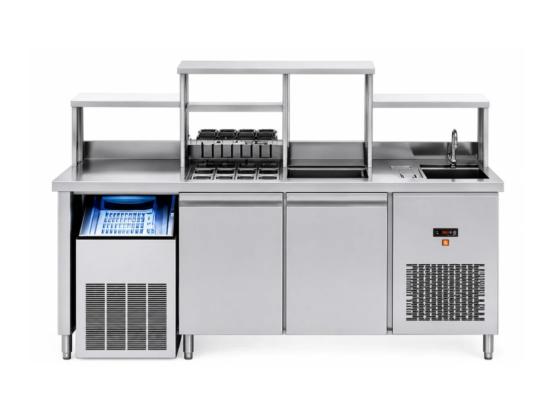 MC modular milk tea and coffee back bar workstation